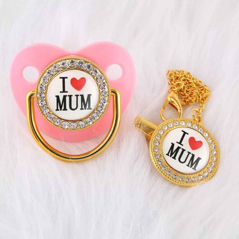 Baby pacifier with chain holder in multi design