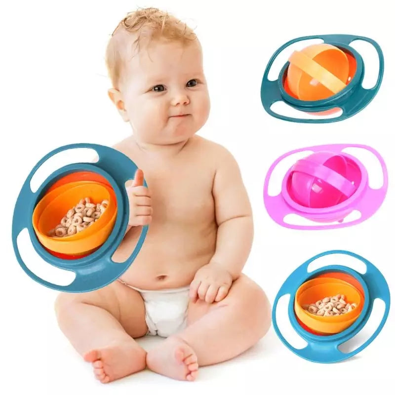Universal Gyro Bowl – 360° Spill-Proof Toddler Snack Bowl & Rotary Feeding Dish