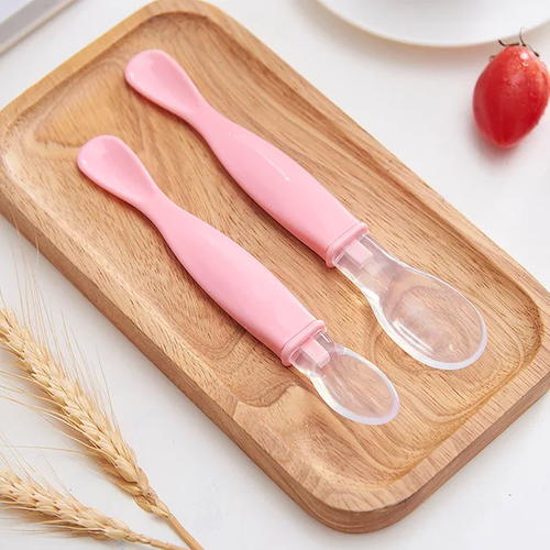 2Pcs Toddler Spoons Baby Feeding Spoons Wear Resistant Fall Proof Spoon for Babies Kids Lightweight Portable Essential