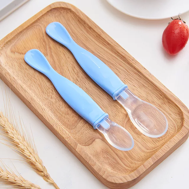 2Pcs Toddler Spoons Baby Feeding Spoons Wear Resistant Fall Proof Spoon for Babies Kids Lightweight Portable Essential