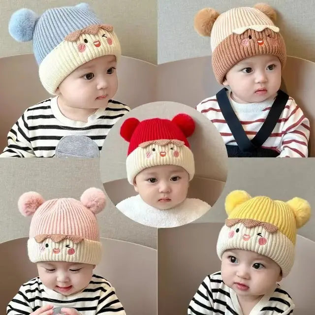 Baby Bobble Hat Cap Kids Pom Pom Beanies Cap Infinat Bonnet Accessories For Baby Boys & Girls (0-to 3 Years)