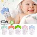 Cartoon Printed Children's Gloves Baby Teether Gloves For Babies Teethers Anti Eating Hand Teething Chewing Toy Baby Mittens