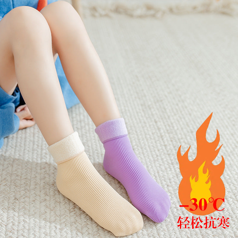 New Winter Kids Cashmere Snow Long Socks Thick Children Soft Warm Sock Baby Boys Girls Colorful Thermal Floor Toddler Socken