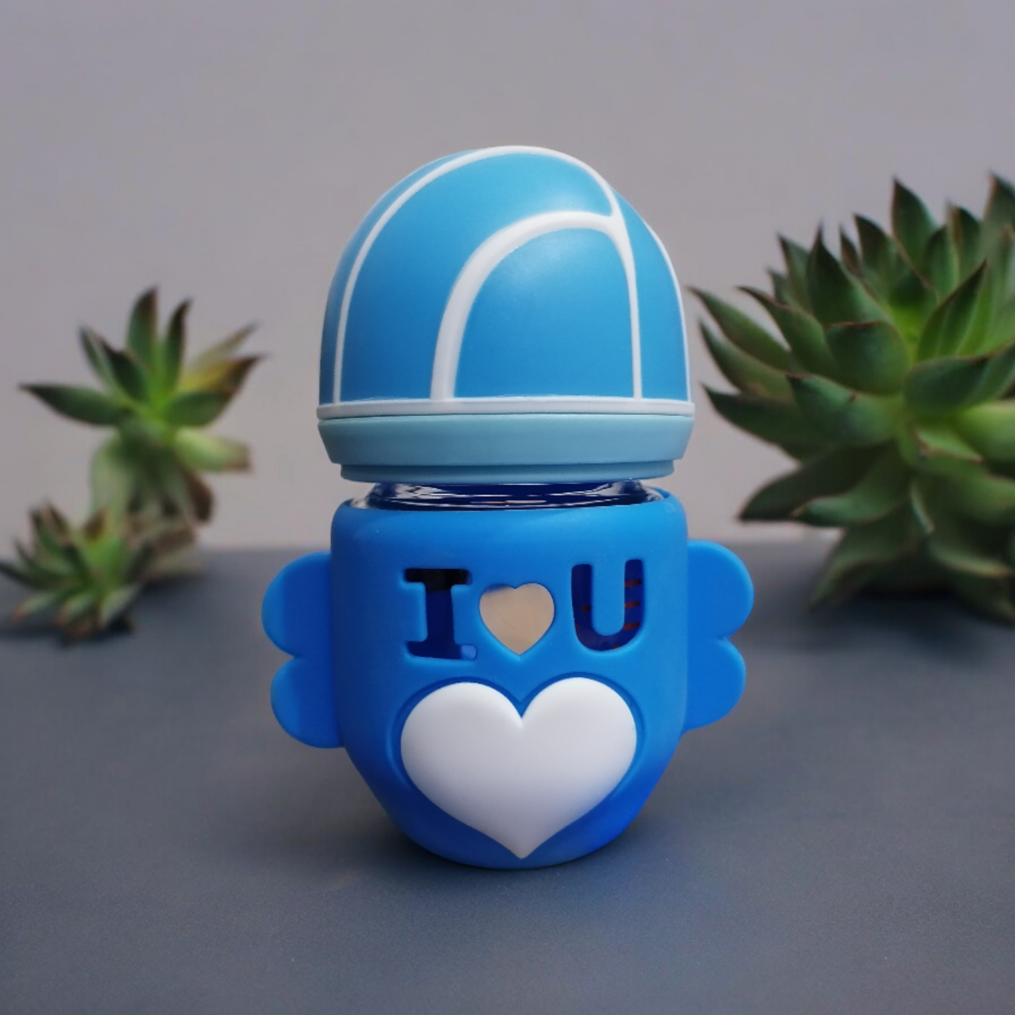 Baby glass feeder with silicon cover football shape 120 ml 4 Oz