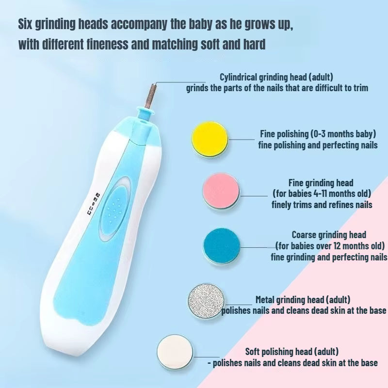 Multifunctional Electric Baby Cutter Trimmer Manicure Tool Set Baby Trimmer Baby Nail File Clippers Toes Fingernail